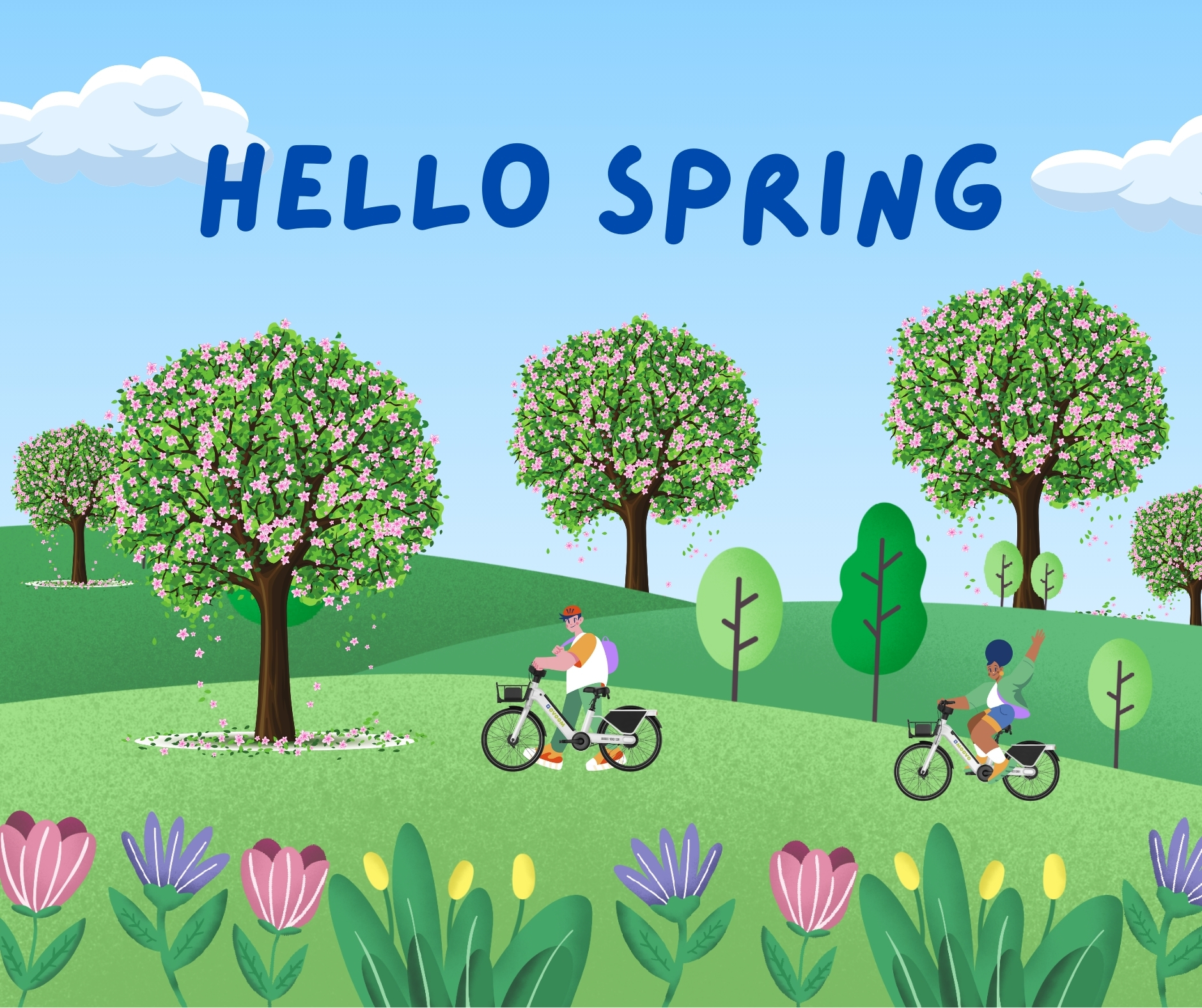 騎上 𝗠𝗢𝗢𝗩𝗢 公共自行車 🚴‍♂️，悠遊賞花 🌹